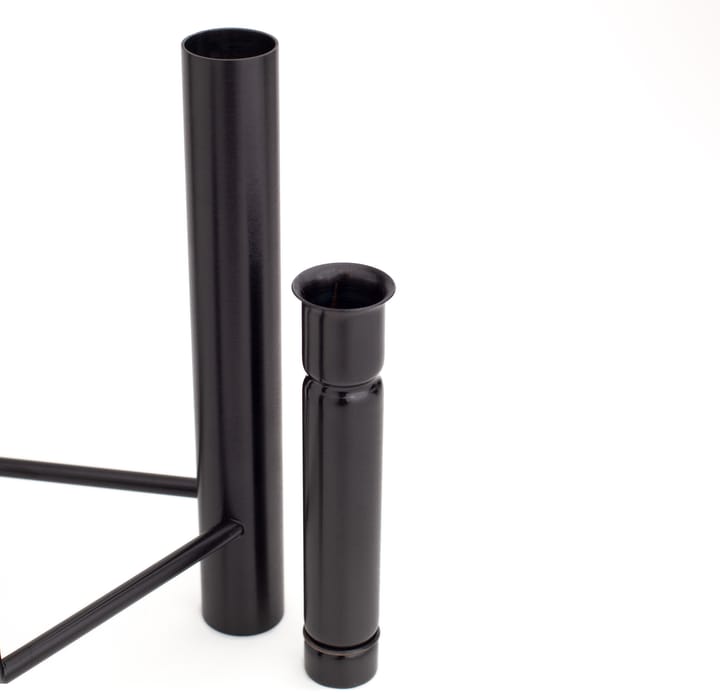 VISTA vase and candle sticks - Black - Kay Bojesen