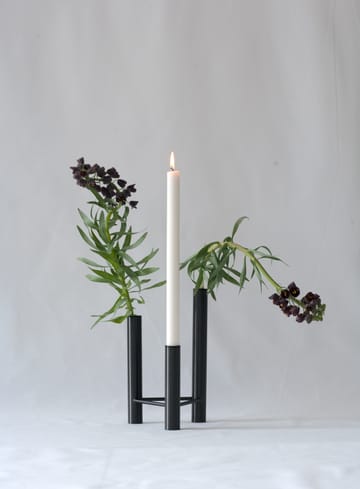 VISTA vase and candle sticks - Black - Kay Bojesen