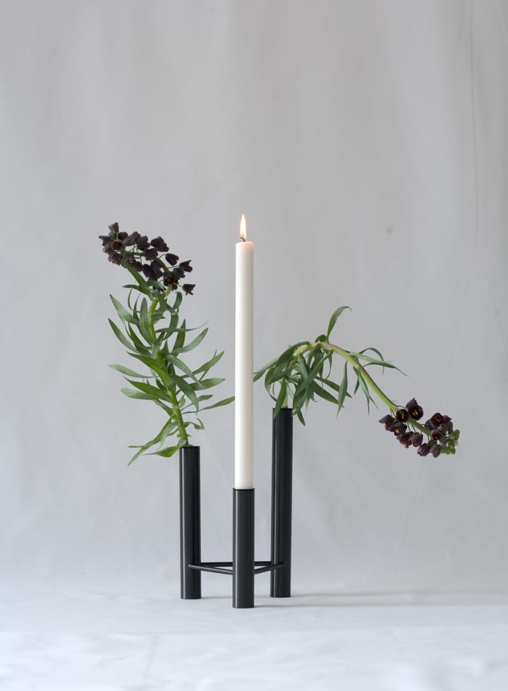 VISTA vase and candle sticks - Black - Kay Bojesen