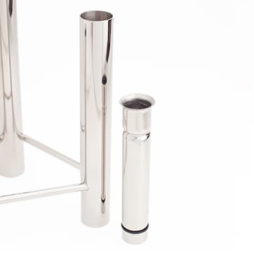 VISTA vase and candle sticks - Matte steel - Kay Bojesen