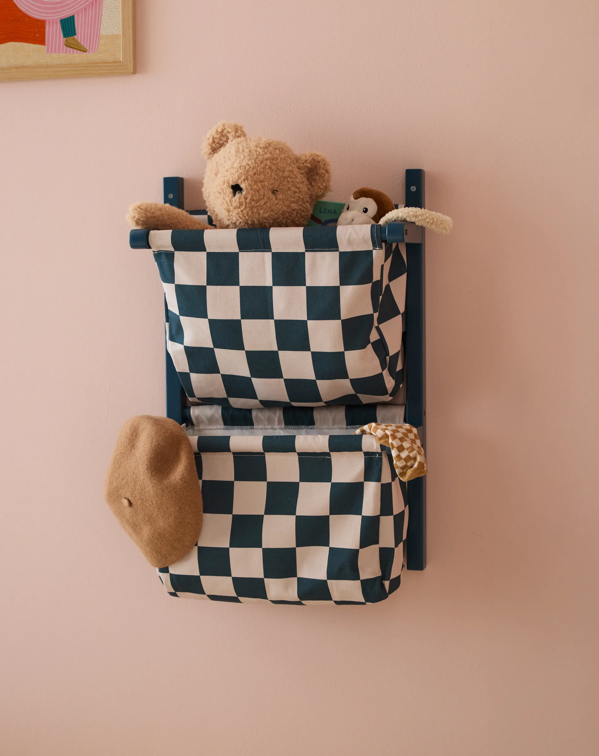 Bag shelf, grid, Teal, 40x19x60 cm Kid's Concept
