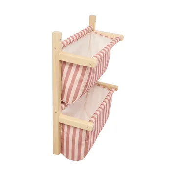 Bag shelf, striped - Brown pink, 40x19x60 cm - Kid's Concept