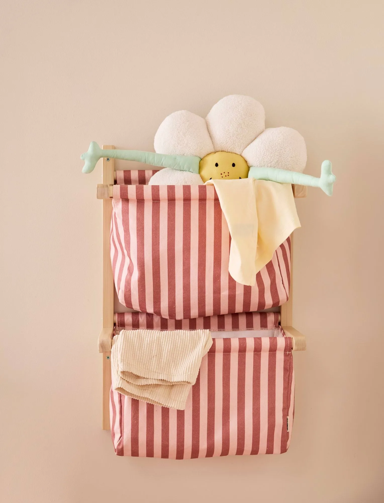 Bag shelf, striped, Brown pink, 40x19x60 cm Kid's Concept