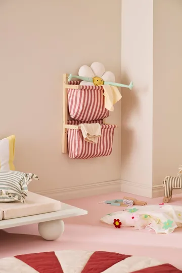 Bag shelf, striped - Brown pink, 40x19x60 cm - Kid's Concept
