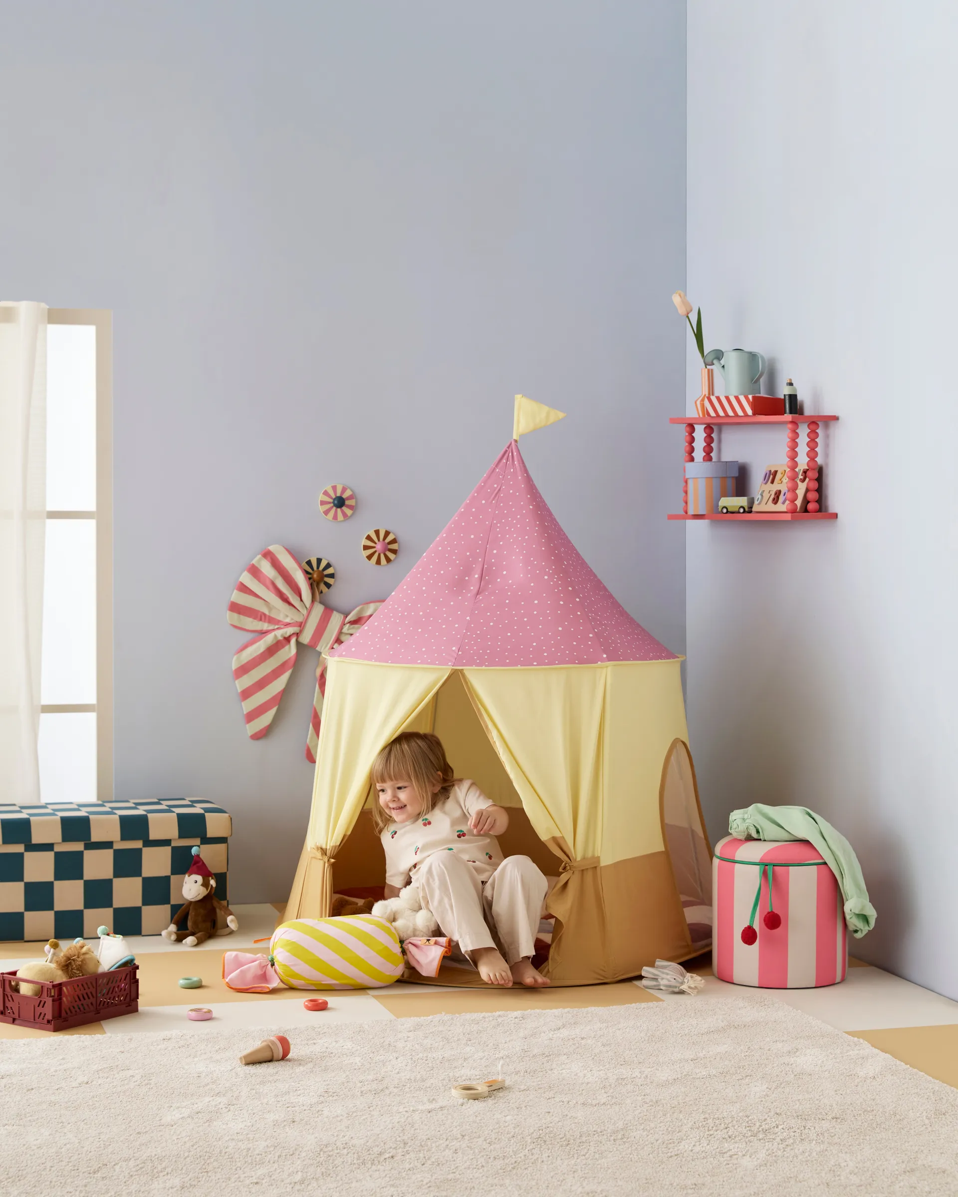 Circus tent, Pink, Ø115x120 cm Kid's Concept