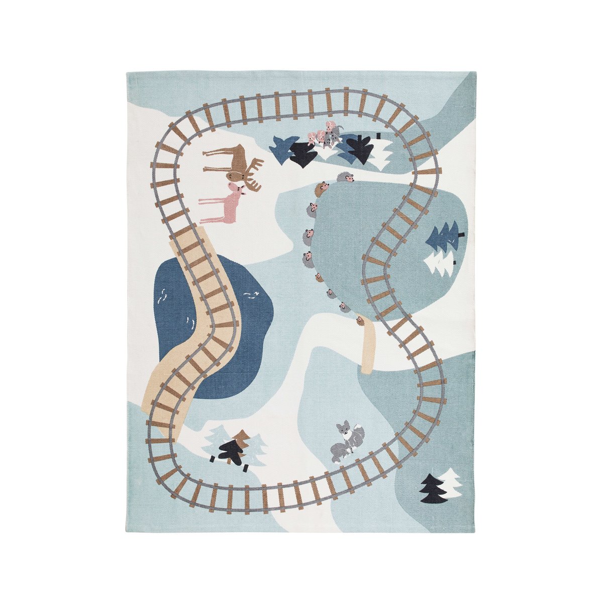 Kid's Concept Edvin mat forest 130x170 cm Green | Scandinavian Design | Children's rugs | Green