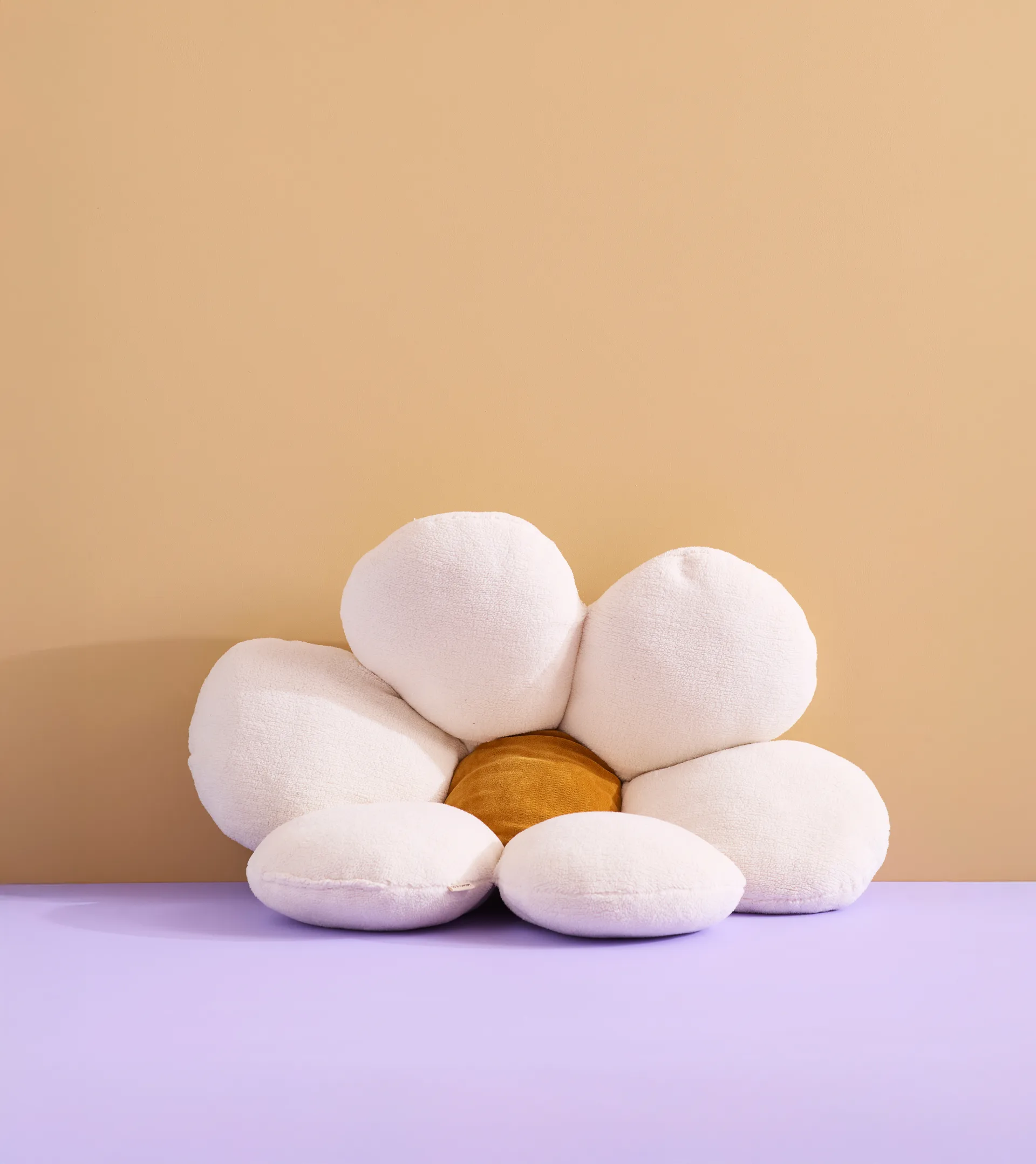 Flower floor cushion, Natural white, Ø100x15 cm Kid's Concept