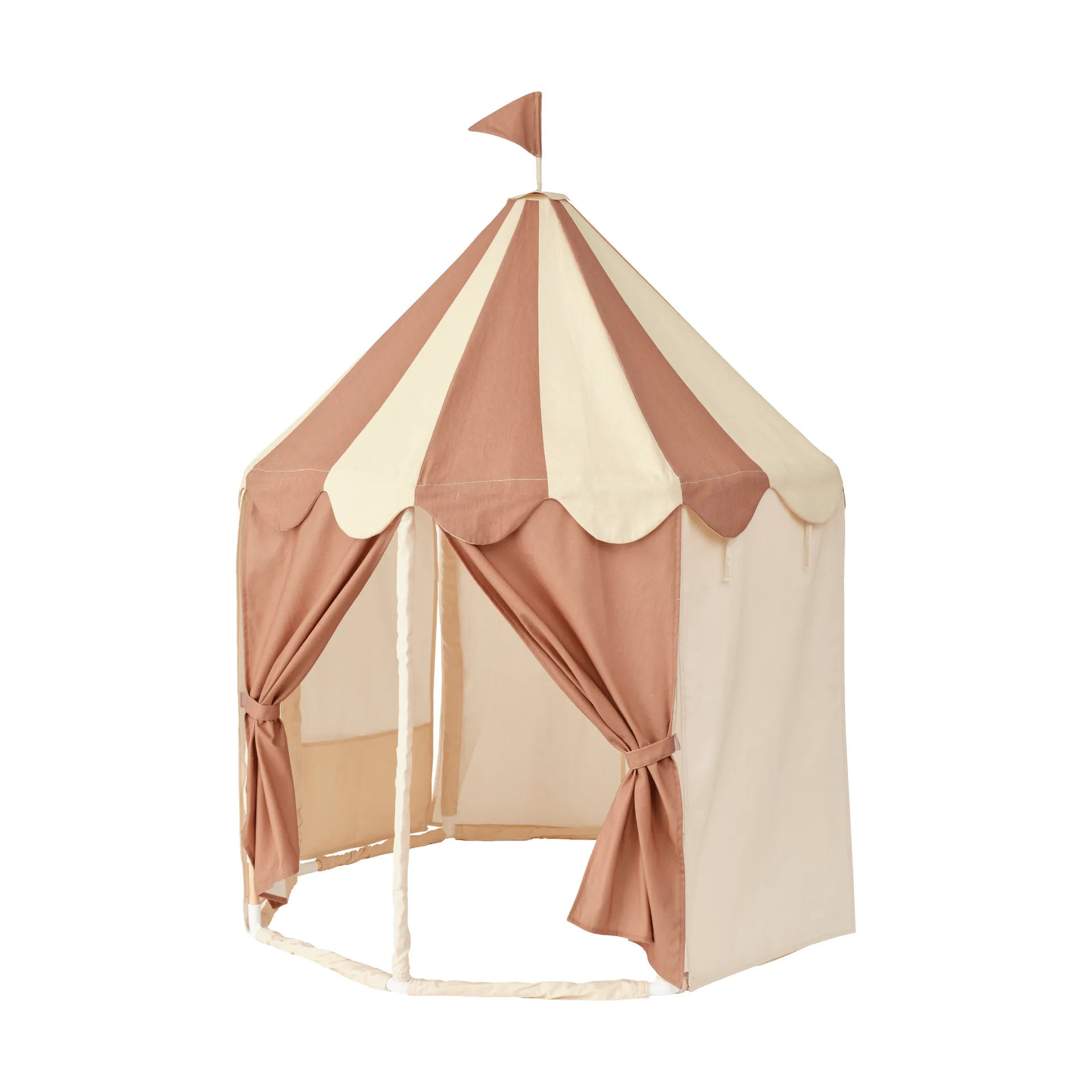 Kid's Base circus tent, Stripe brown Kid's Concept