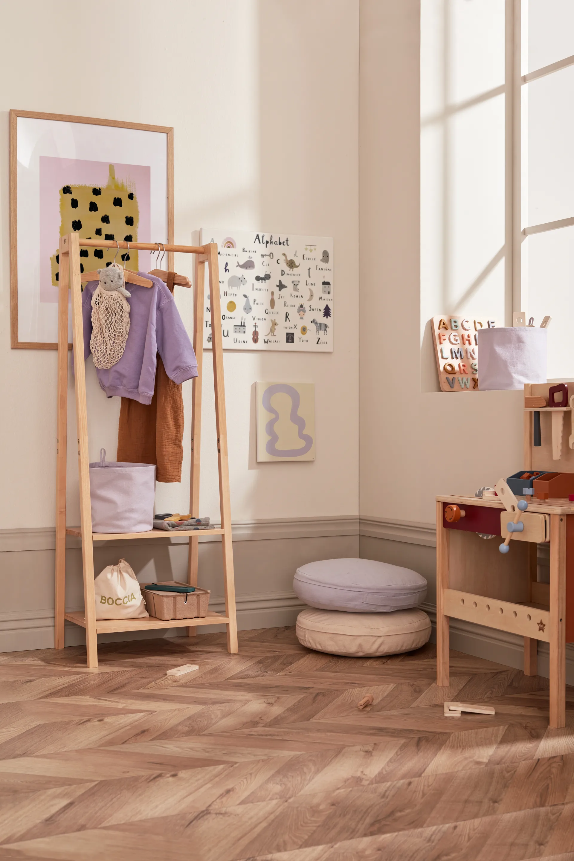 Kid's Base floor cushion 40x40 cm, Purple Kid's Concept