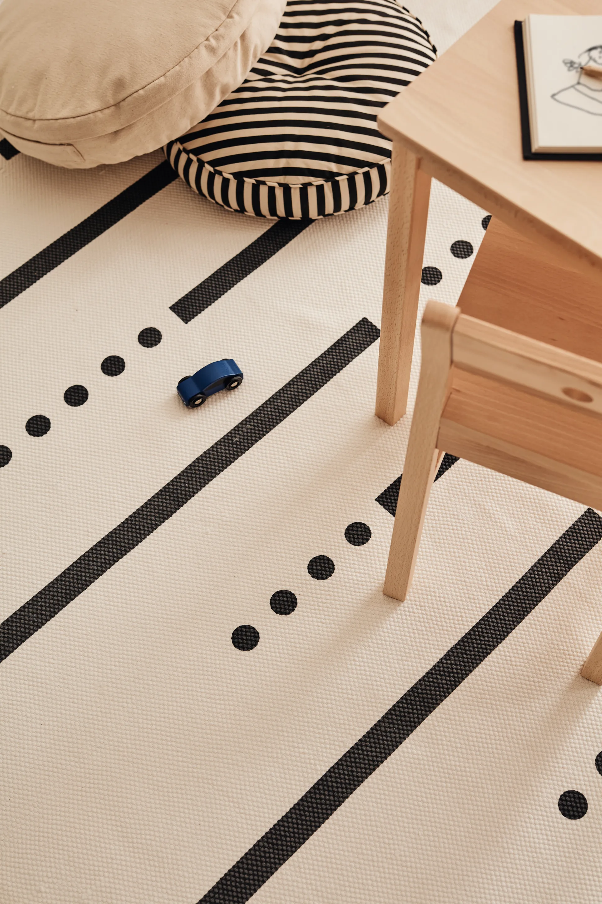 Kid's Base mat white grey 130x160 cm, White Kid's Concept