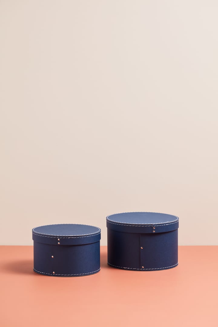 Kid's Base storage box round 2 pieces, Dark-blue Kid's Concept