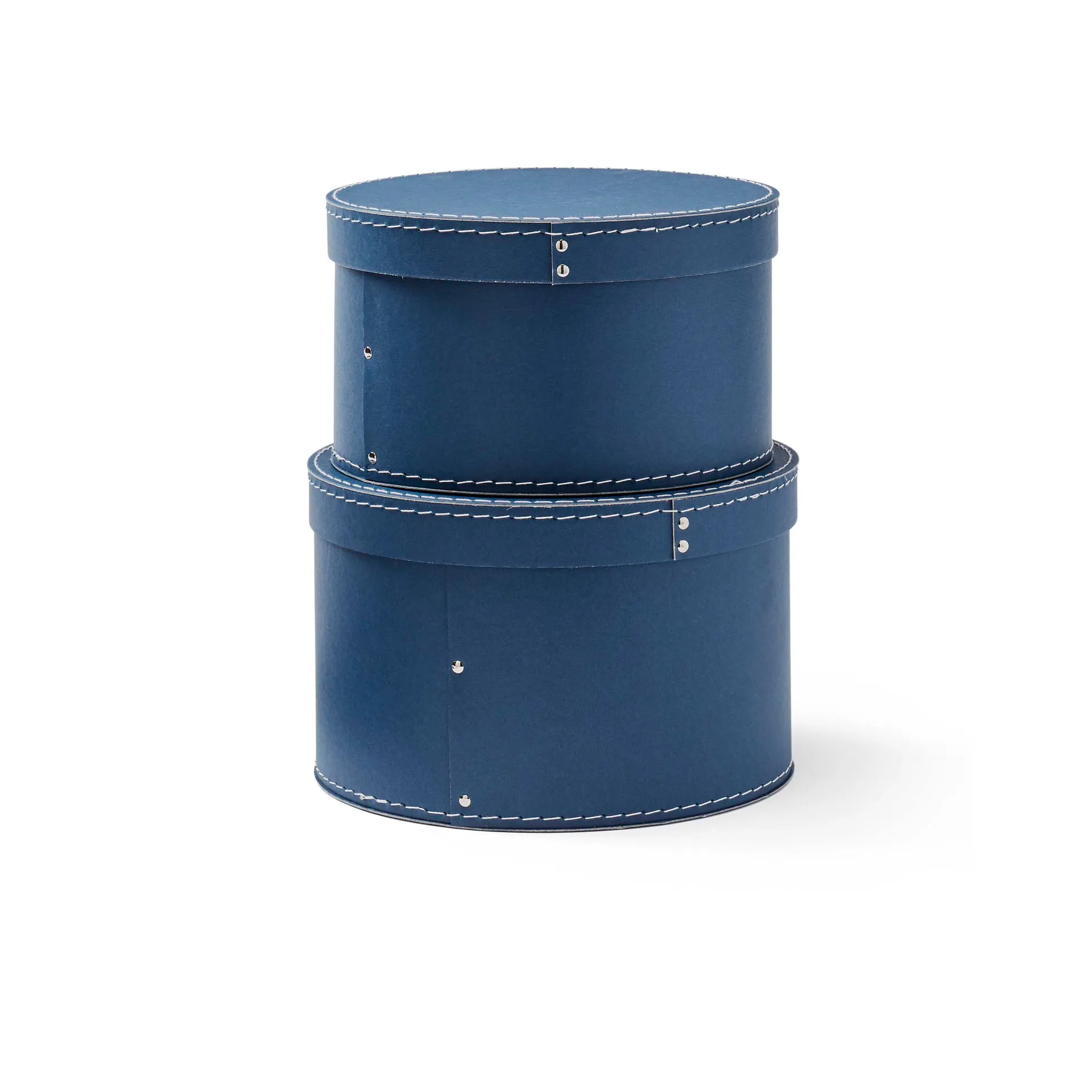 Kid's Base storage box round 2 pieces, Dark-blue Kid's Concept