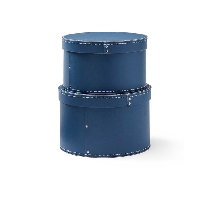 Kid's Base storage box round 2 pieces, Dark-blue Kid's Concept