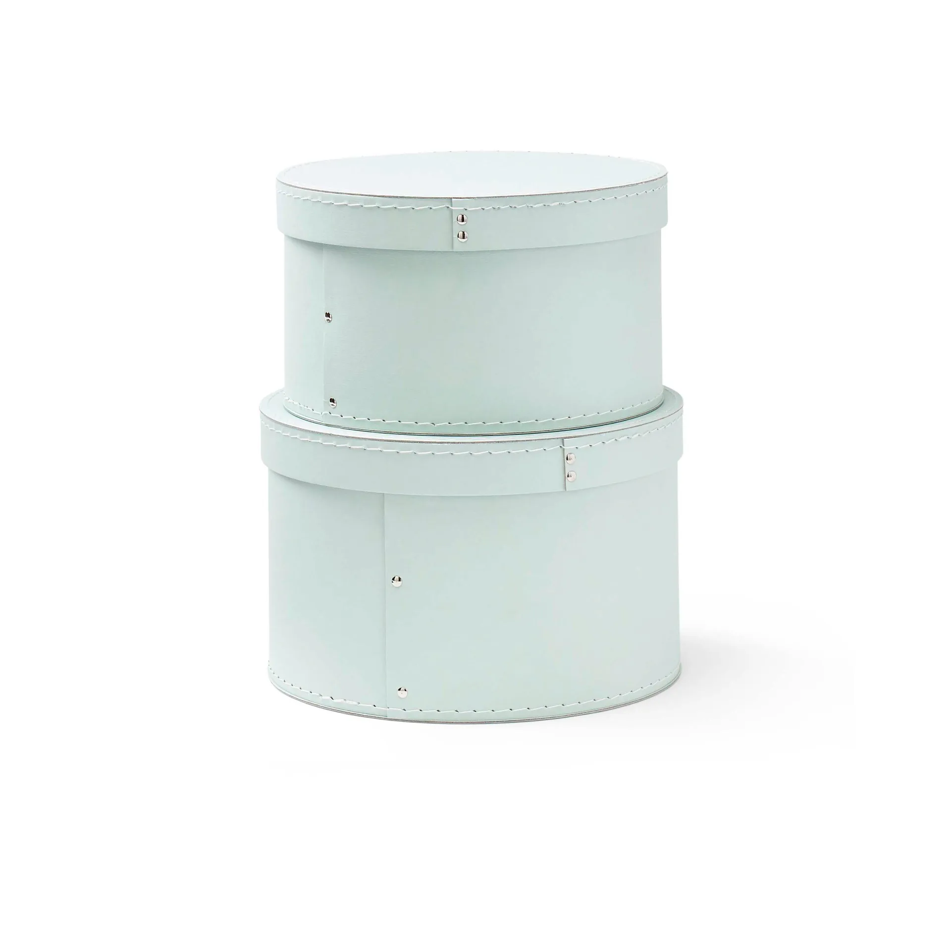 Kid's Base storage box round 2 pieces, Light-green Kid's Concept