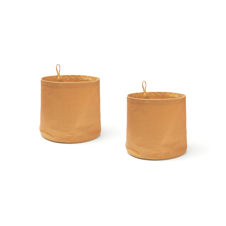 Kid's Base storage textile cylinder 2-pack - Brown - Kid's Concept