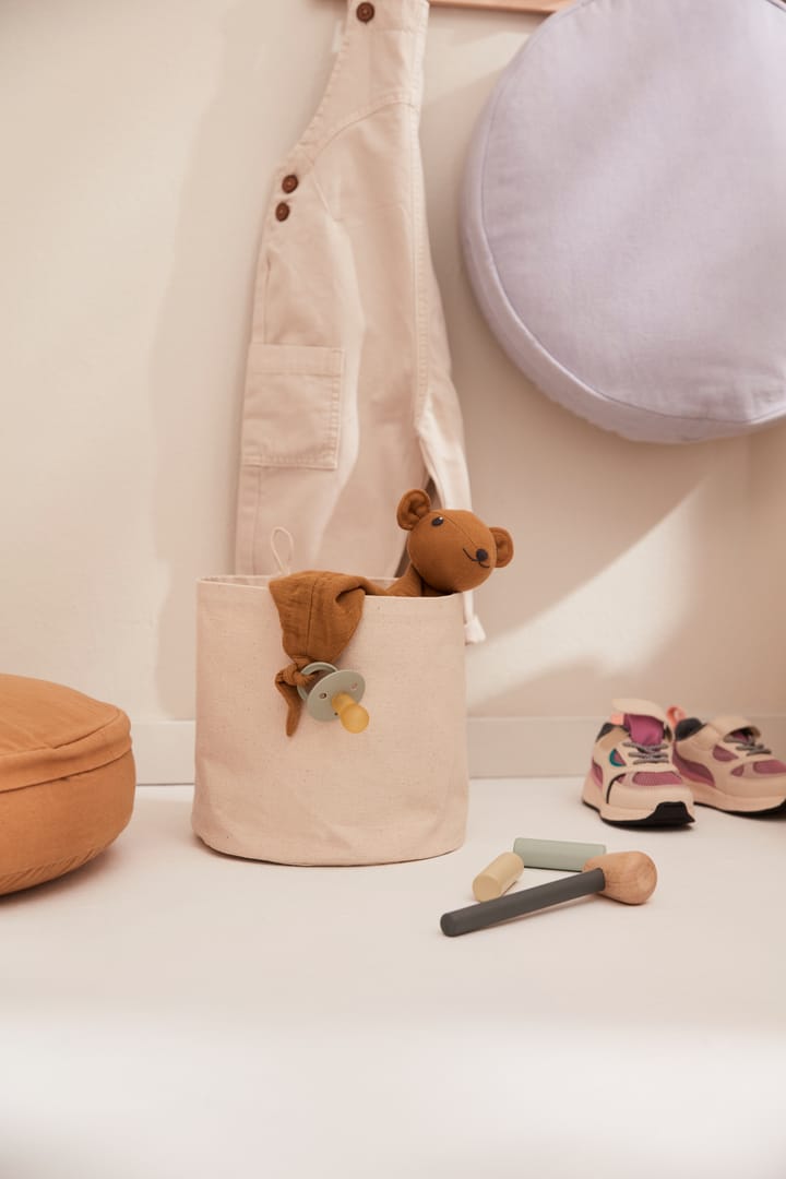 Kid's Base storage textile cylinder 2-pack, Natural white Kid's Concept