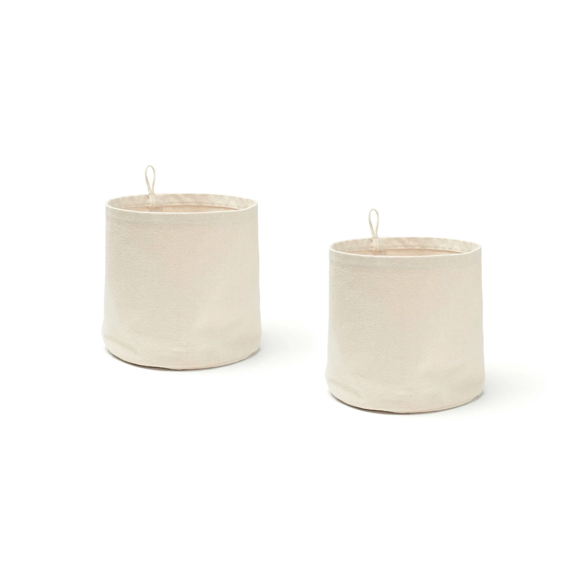 Kid's Base storage textile cylinder 2-pack, Natural white Kid's Concept