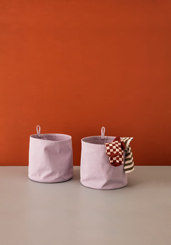 Kid's Base storage textile cylinder 2-pack, Purple Kid's Concept