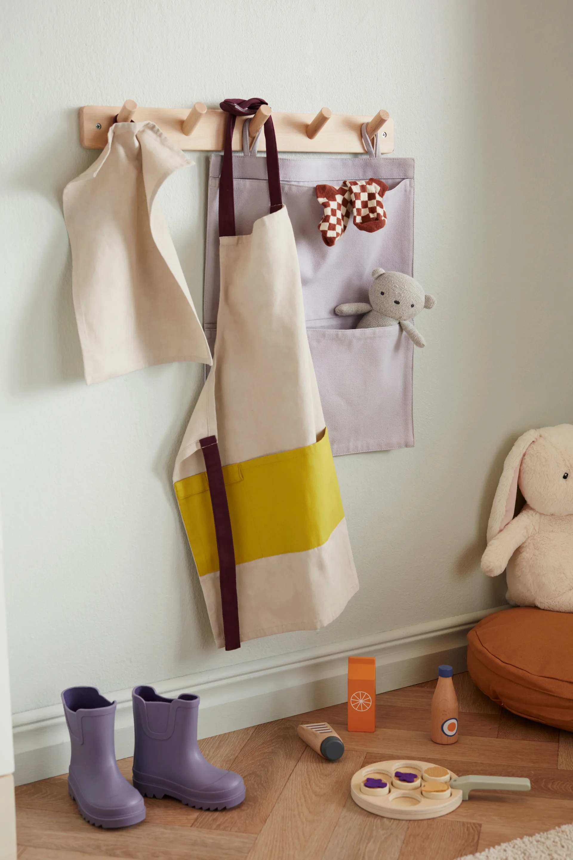 Kid's Hub apron set, Grey Kid's Concept