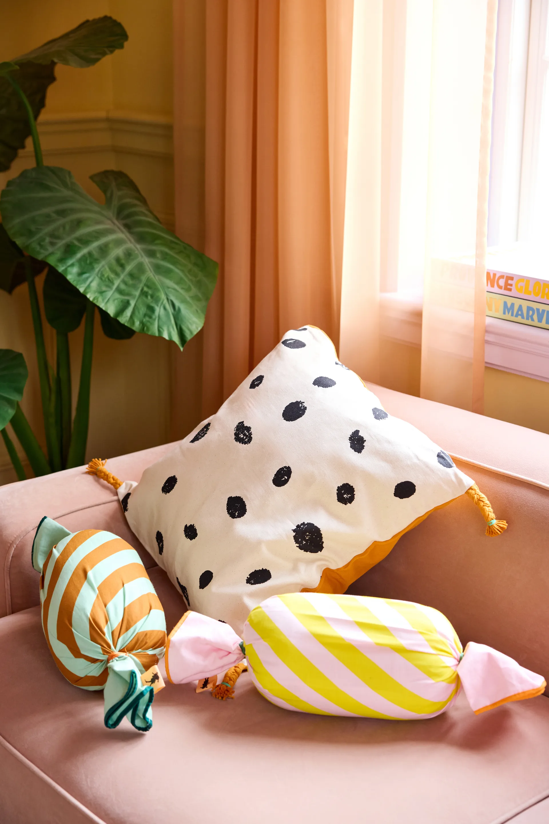 Pippi caramel cushion, Green, 53x16 cm Kid's Concept