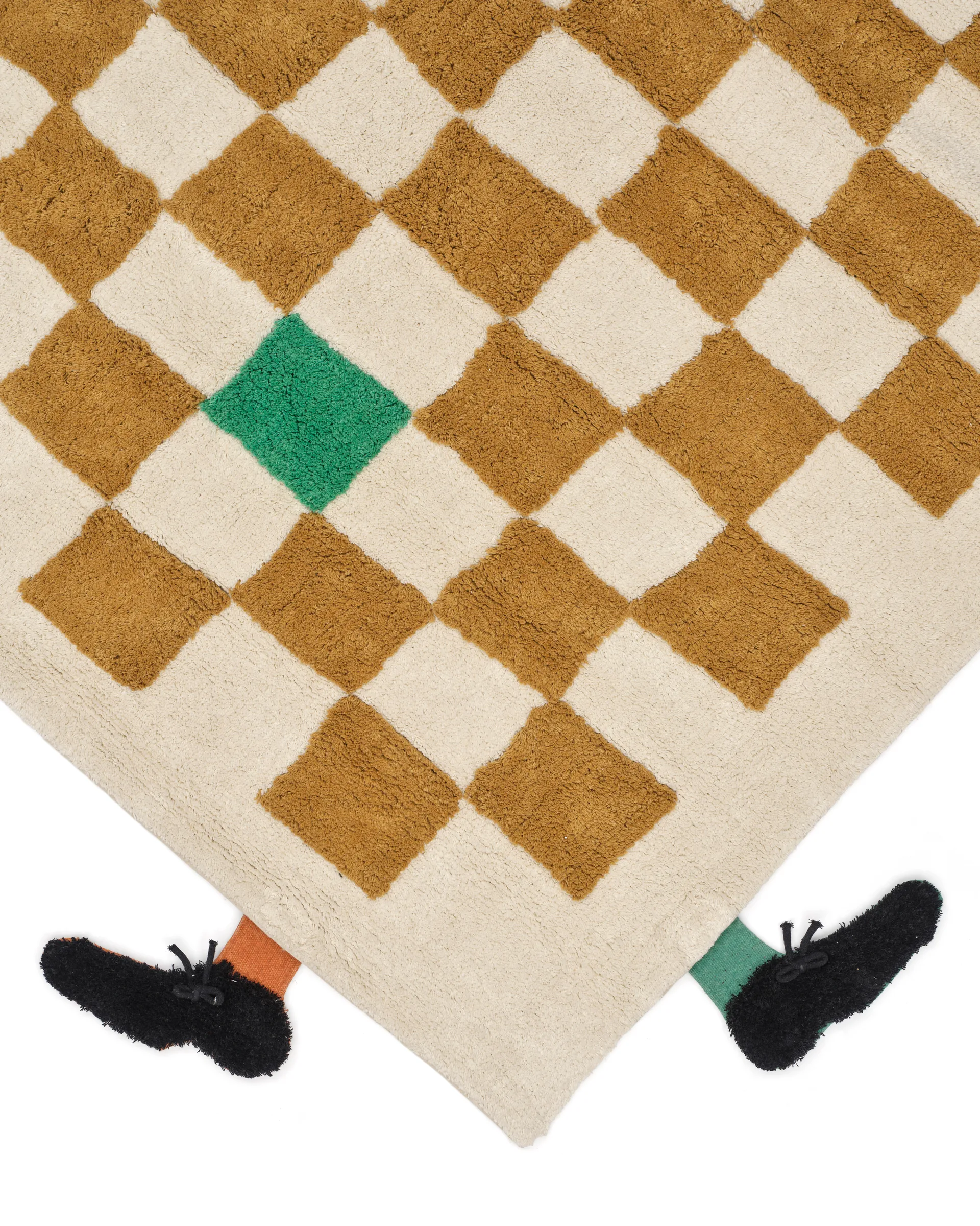 Pippi check rug, Khaki, 120x160 cm Kid's Concept