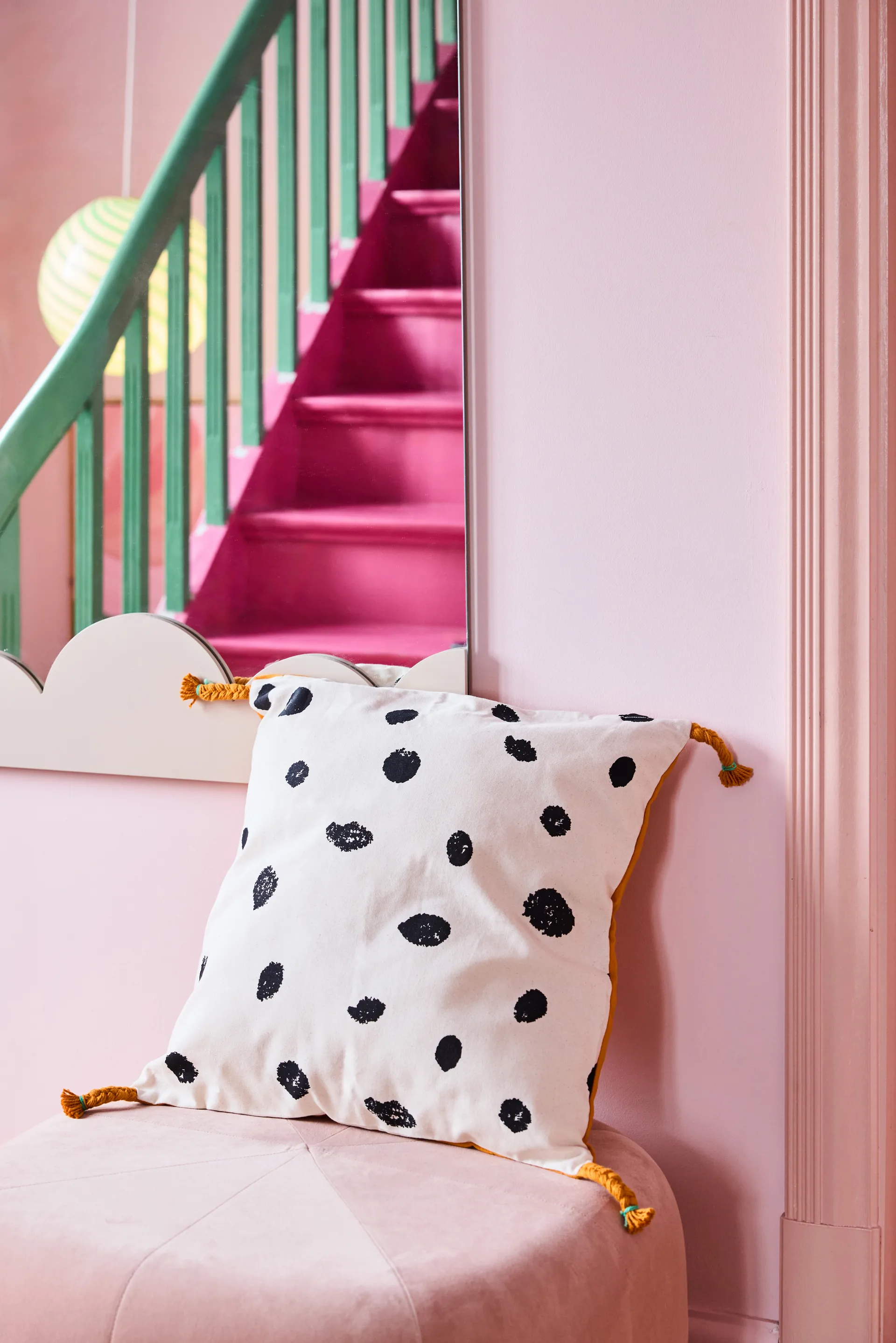 Pippi cushion cover 50x50 cm, White-orange Kid's Concept