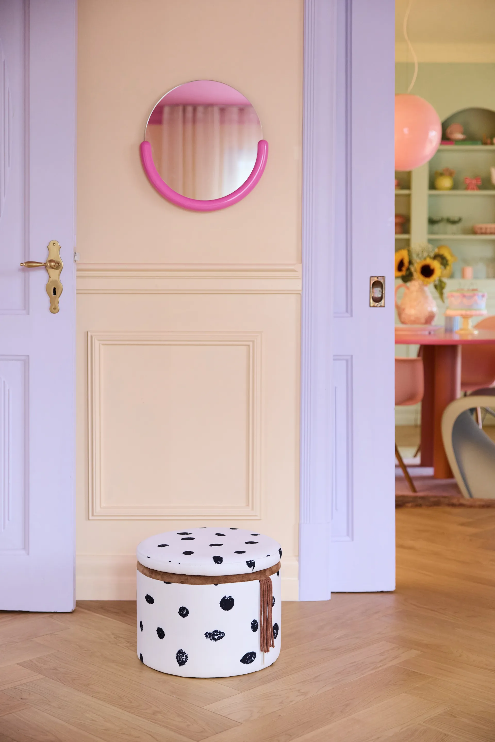 Pippi pouf with storage Ø40x30.5 cm, Multi Kid's Concept