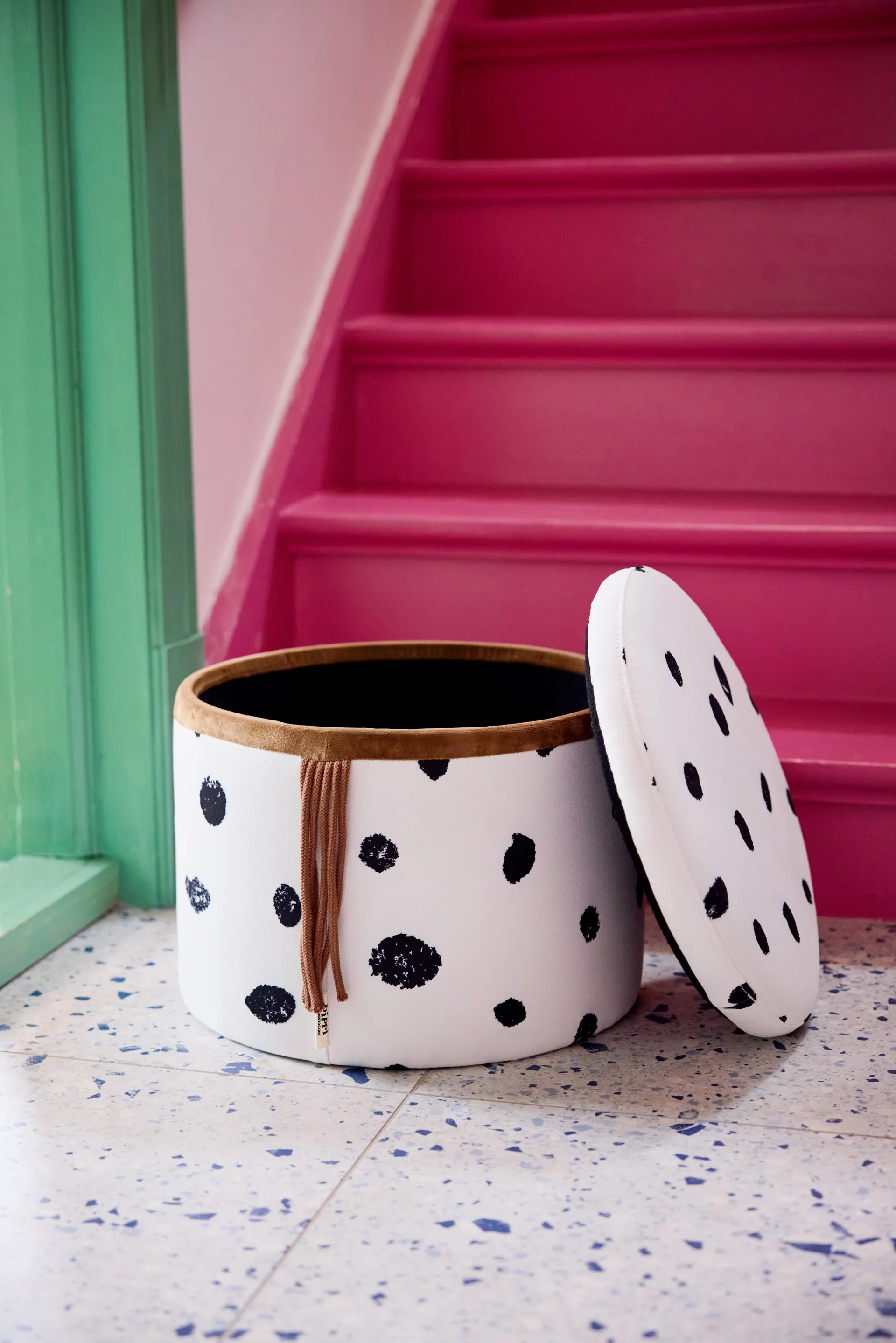 Pippi pouf with storage Ø40x30.5 cm, Multi Kid's Concept