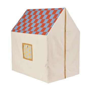 Playhouse tent, 110x80x124 cm - Dove blue check - Kid's Concept