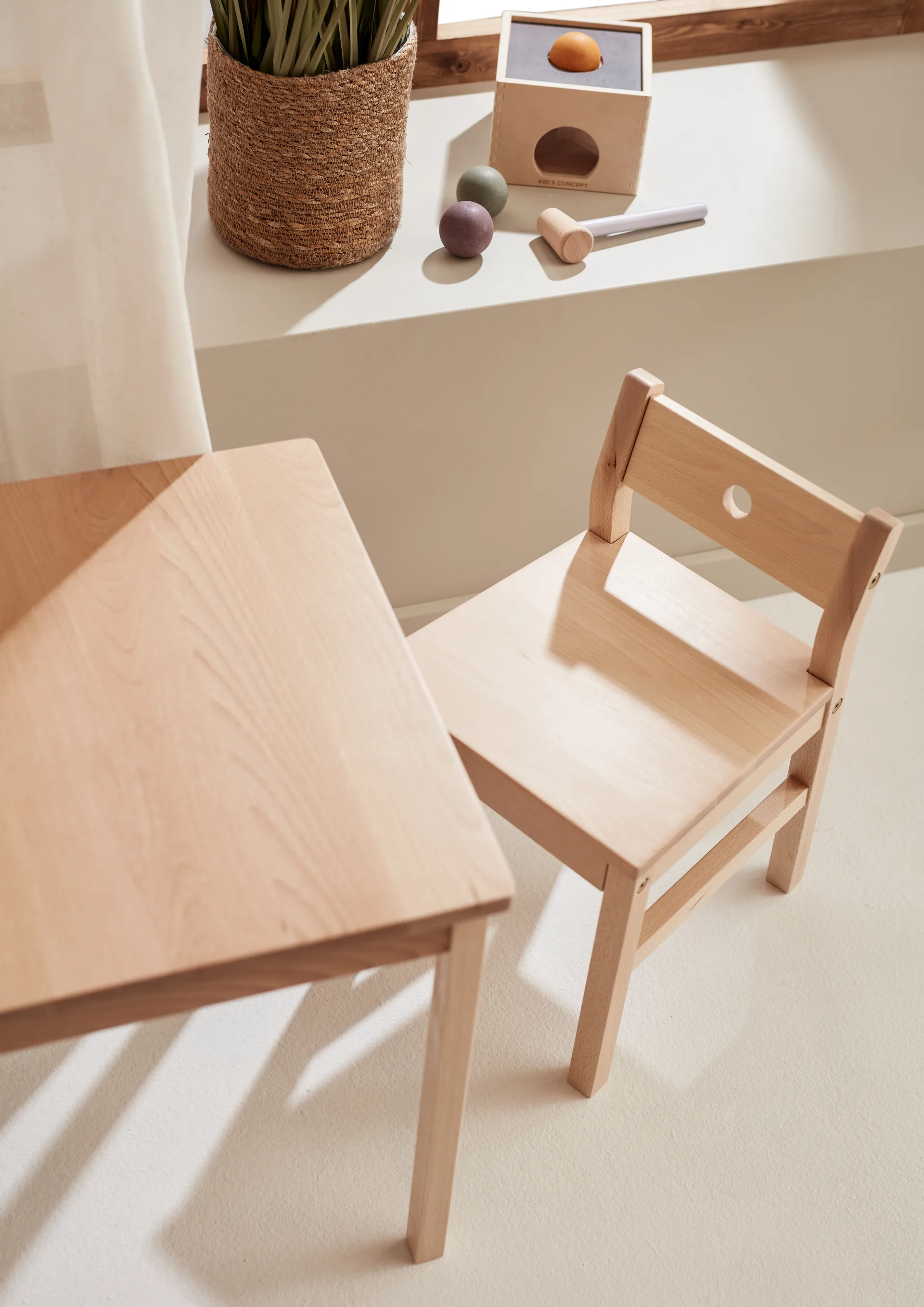 Saga blonde chair, Beech Kid's Concept
