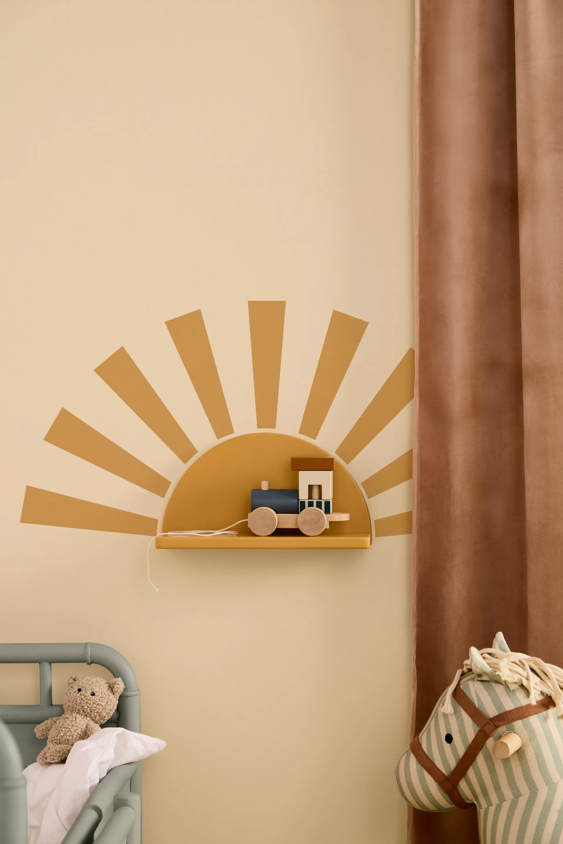 Star shelf circle incl stickers, Mustard Kid's Concept