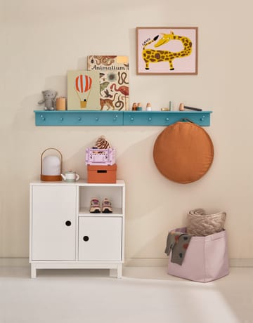 Star shelf with hooks - Turquoise - Kid's Concept