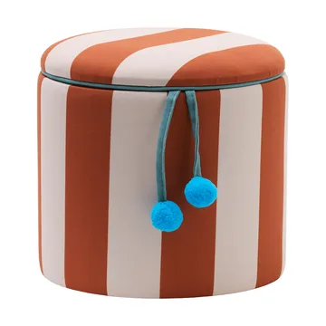 Storage cylinder pouf - Brown, Ø40x30.5 cm - Kid's Concept
