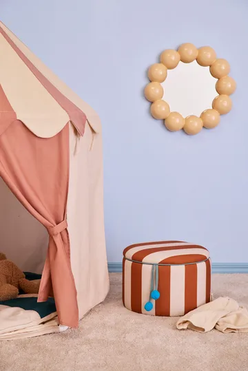 Storage cylinder pouf - Brown, Ø40x30.5 cm - Kid's Concept
