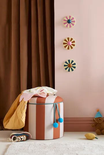 Storage cylinder pouf - Brown, Ø40x30.5 cm - Kid's Concept