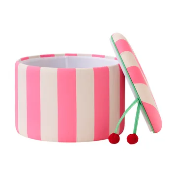 Storage cylinder pouf - Pink, Ø40x30.5 cm - Kid's Concept