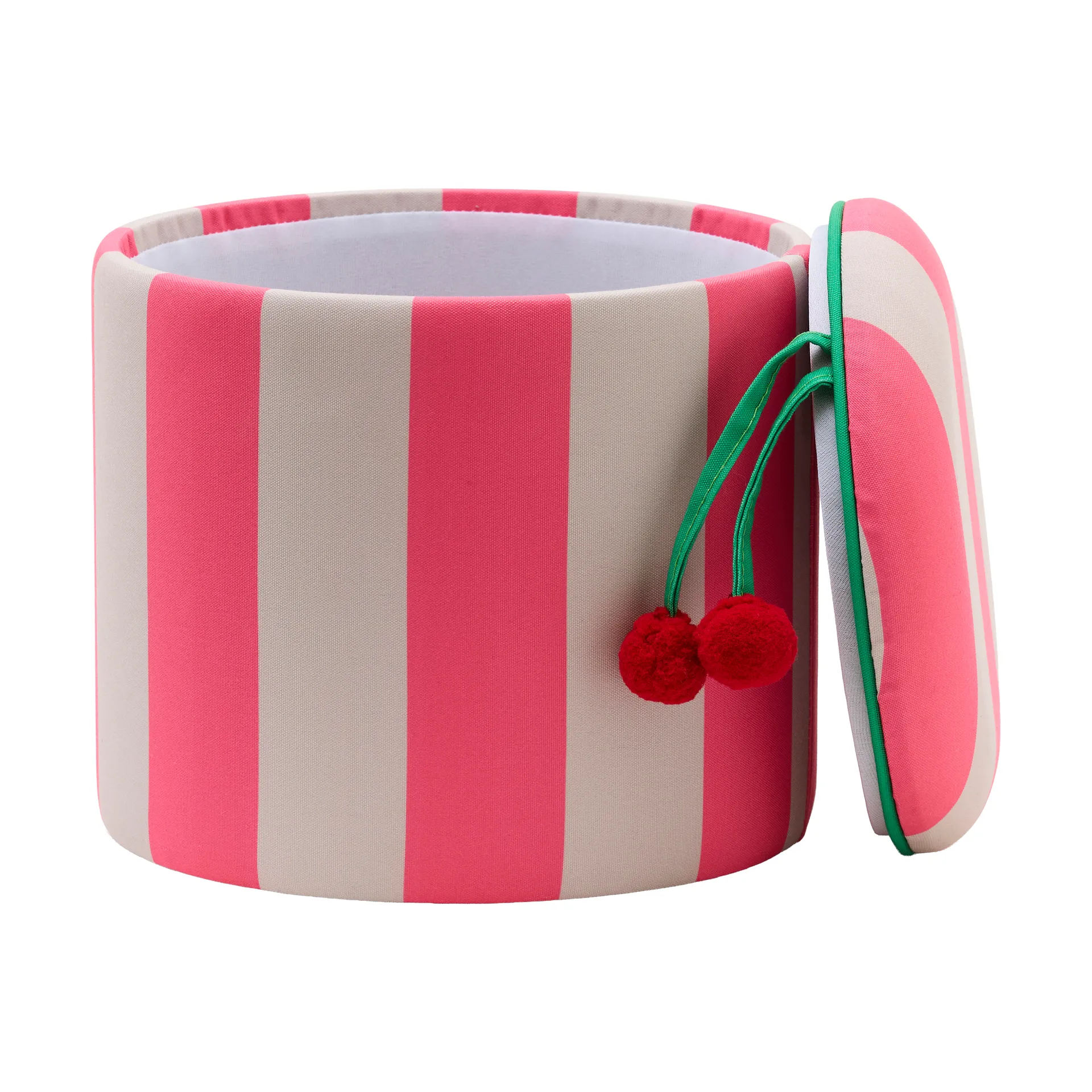 Storage cylinder pouf, Pink, Ø40x30.5 cm Kid's Concept