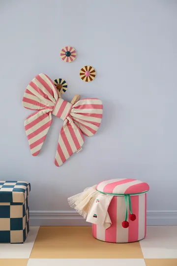 Storage cylinder pouf - Pink, Ø40x30.5 cm - Kid's Concept