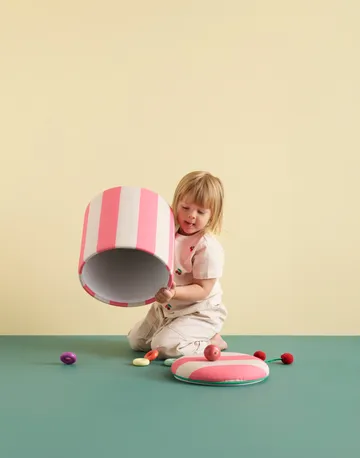 Storage cylinder pouf - Pink, Ø40x30.5 cm - Kid's Concept