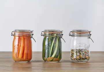 Kilner bottle with swing top - Clear, 1 L - Kilner