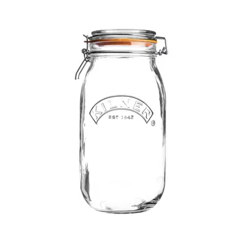 Kilner bottle with swing top - Clear, 1 L - Kilner