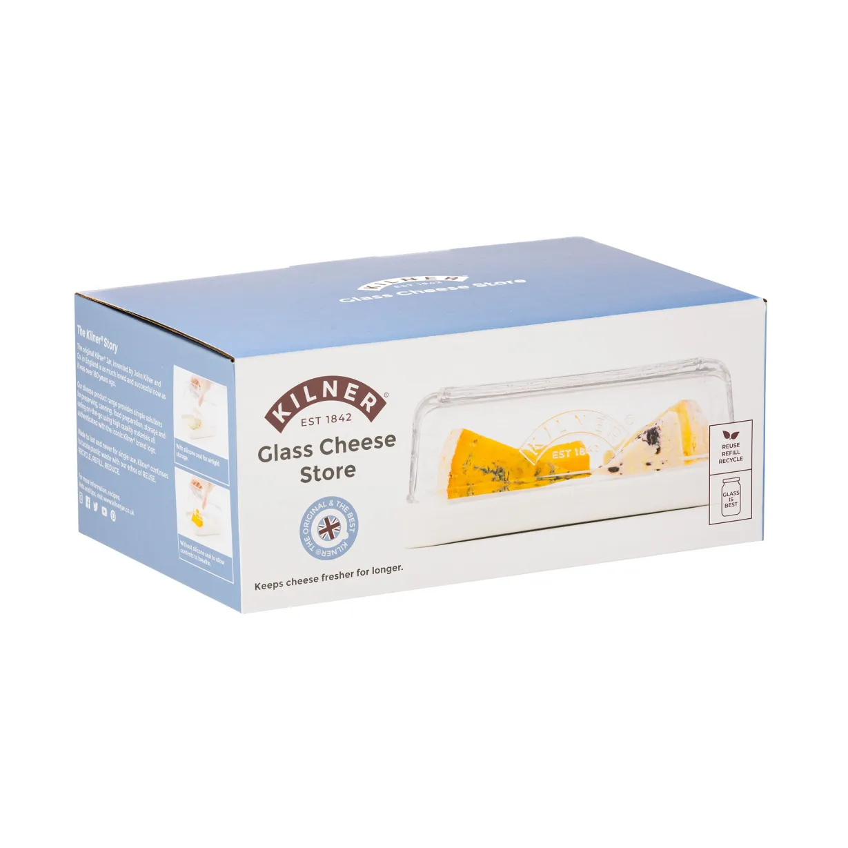 Kilner cheese storage, Clear white Kilner