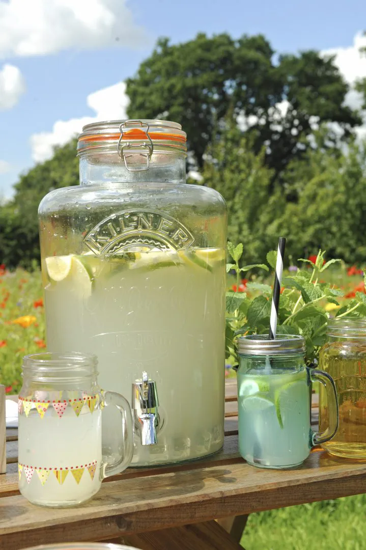 Kilner drinks dispenser with tap, Clear-stainless steel, 8 L Kilner