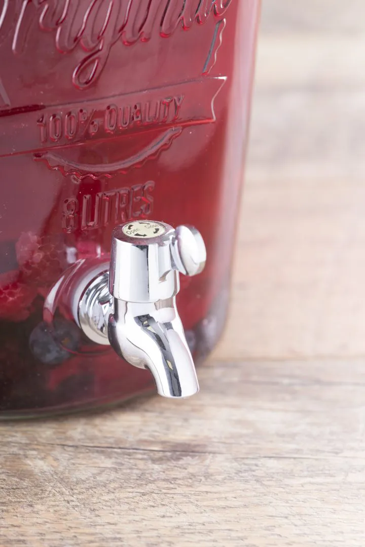 Kilner drinks dispenser with tap, Clear-stainless steel, 8 L Kilner