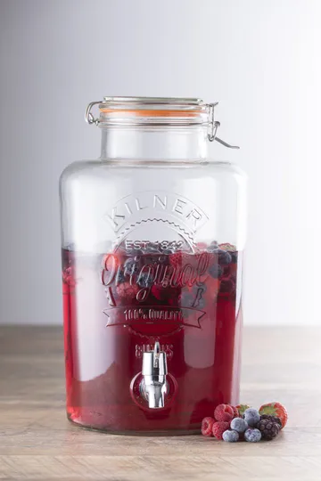 Kilner drinks dispenser with tap - Clear-stainless steel, 8 L - Kilner