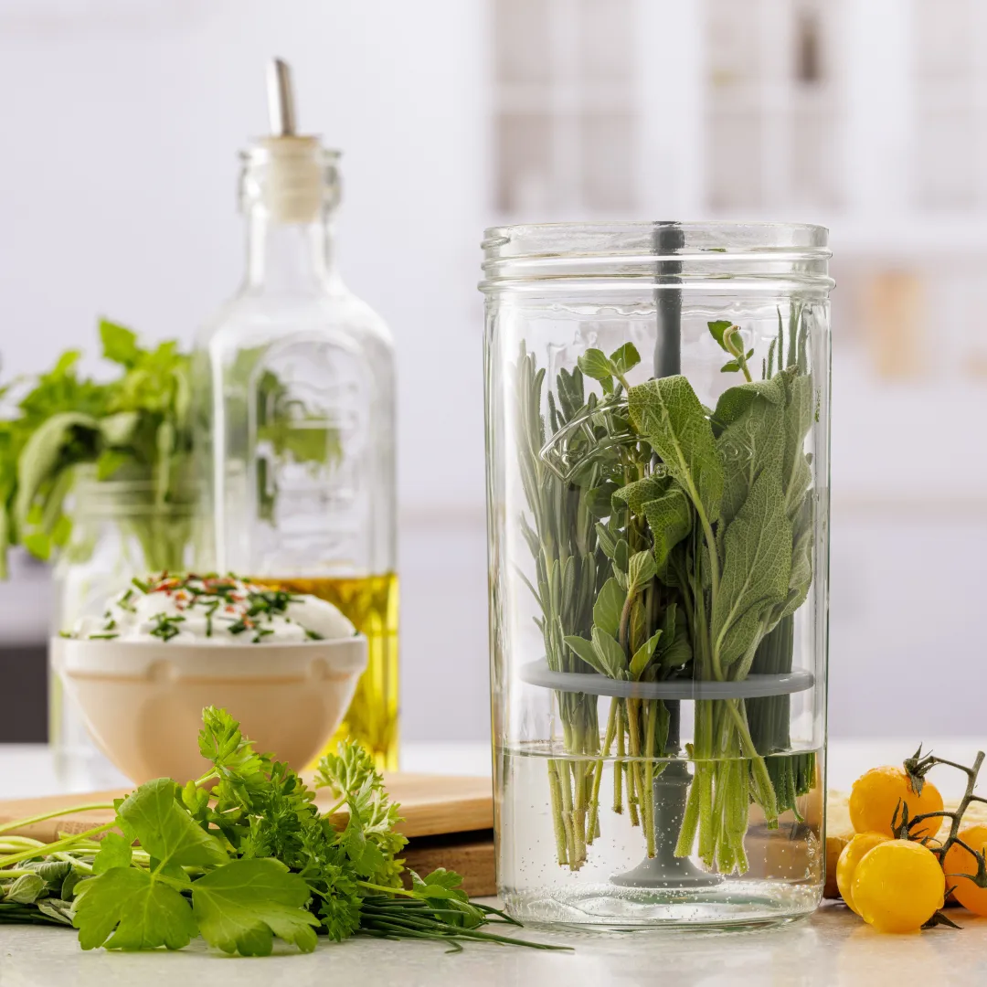 Kilner herb storage, Clear Kilner