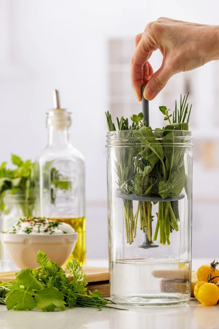 Kilner herb storage, Clear Kilner