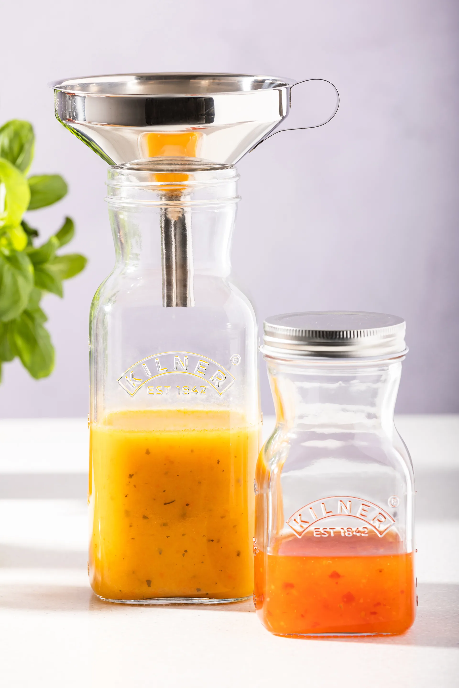 Kilner juice and sauce bottle, Clear-stainless steel, 0.5 L Kilner