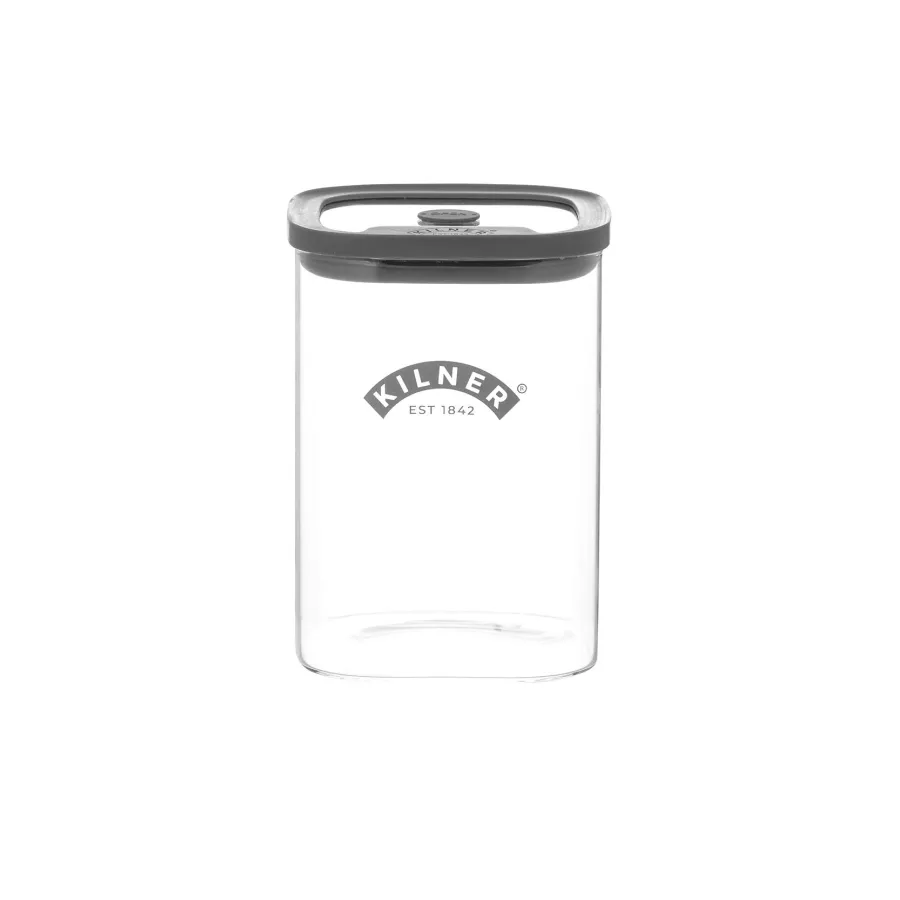 Kilner square clip top jar, Clear stainless steel, 3 L Kilner