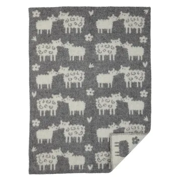Bää childrens blanket wool - grey - Klippan Yllefabrik